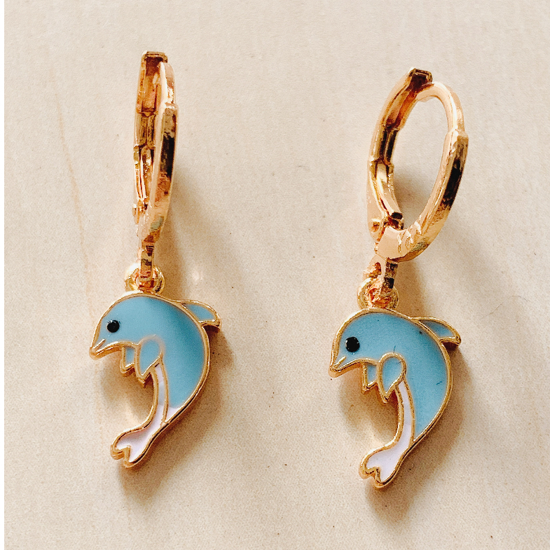 Anting Anak / Giwang Anak Blue Dolphin Gold