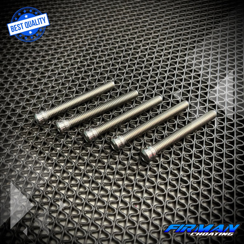 PROBOLT BAUT DUDUKAN PLAT NOMOR DEPAN F1ZR M6x50 DRAT 10 5CM 1 KUNCI &amp; 2 KUNCI (Harga 2 Biji)