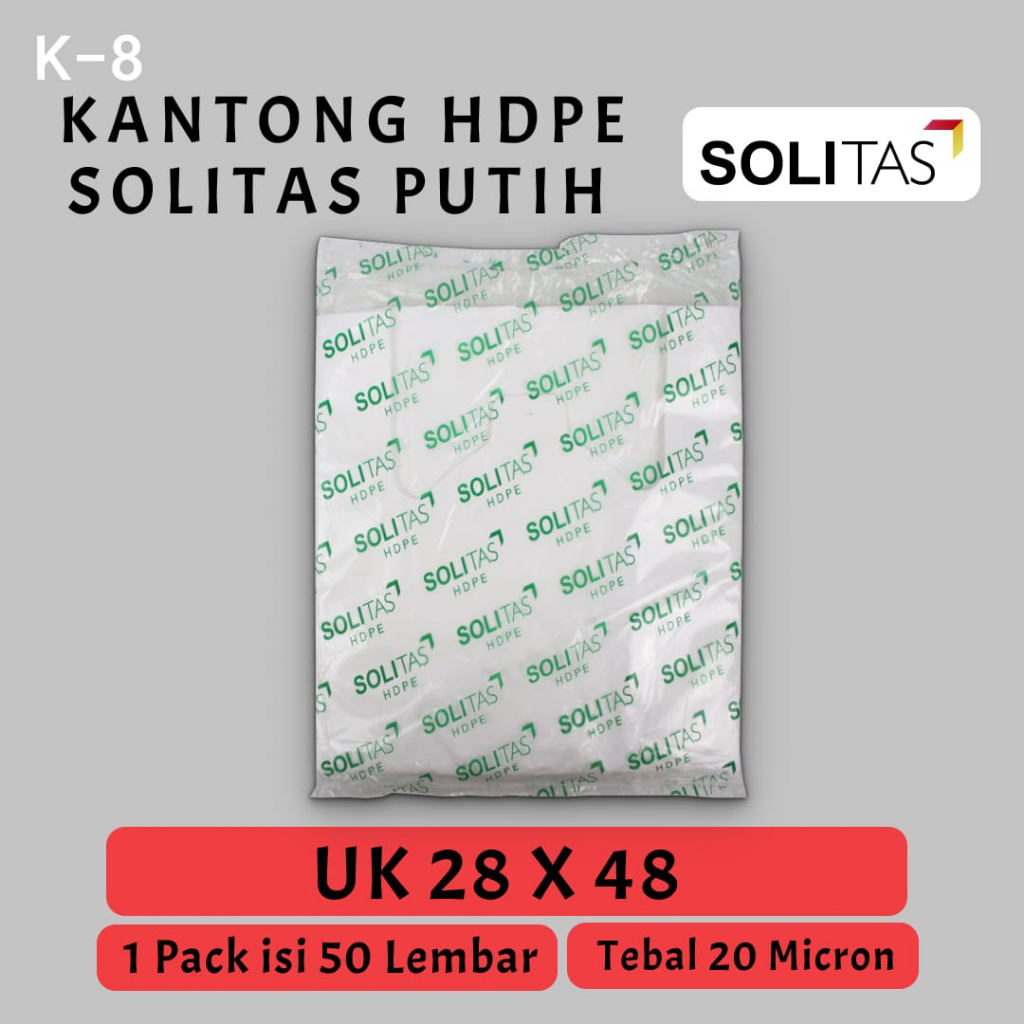 Kantong Plastik Kresek Putih Susu Tebal UK 28x48 HDPE