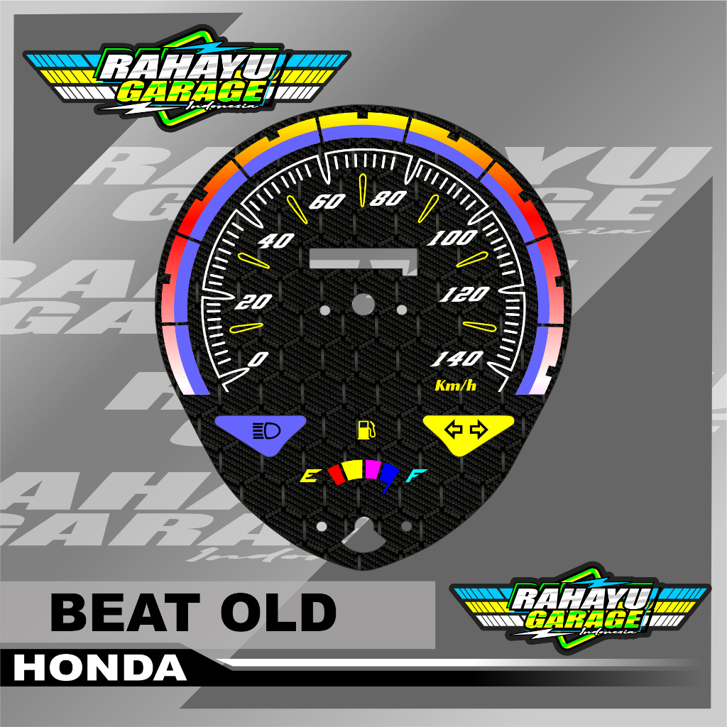 papan speedometer custom beat karbu panel spidometer beat karbu