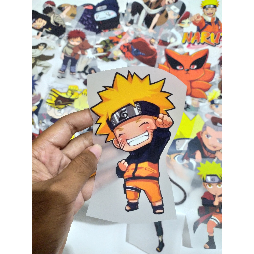 STIKER SABLON SETRIKA KAOS DTF GAMBAR SERIAL FILM NARUTO UNTUK KAOS TOTEBAG TOPI