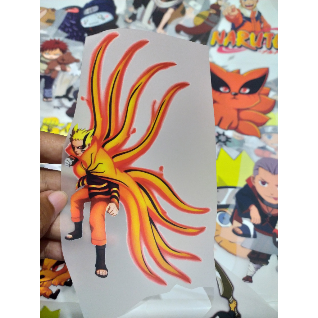 STIKER SABLON SETRIKA KAOS DTF GAMBAR SERIAL FILM NARUTO KARAKTER BARYON UNTUK KAOS TOTEBAG TOPI