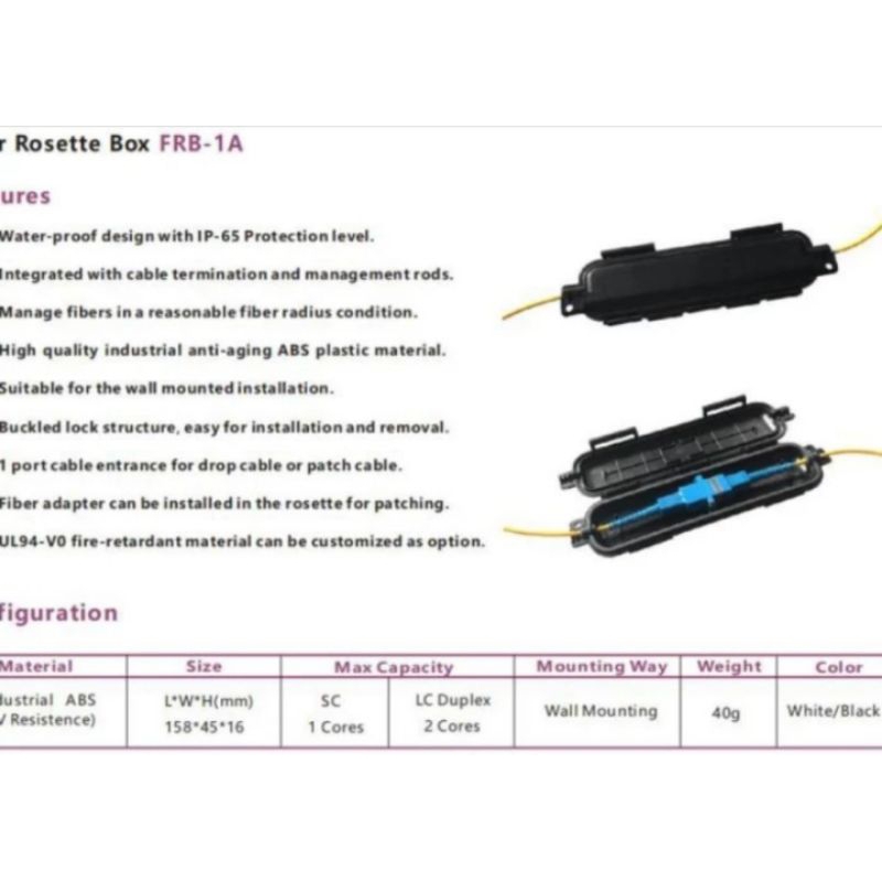 Join Box Adapter Putih dan Pelindung Sambungan Adapter Fiber Optic Terbaru