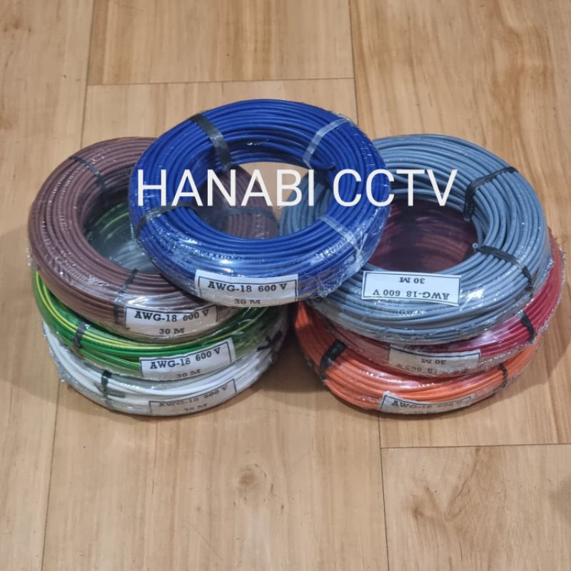 Harga 1 Meter Kabel Listrik AWG 18 Serabut 600V