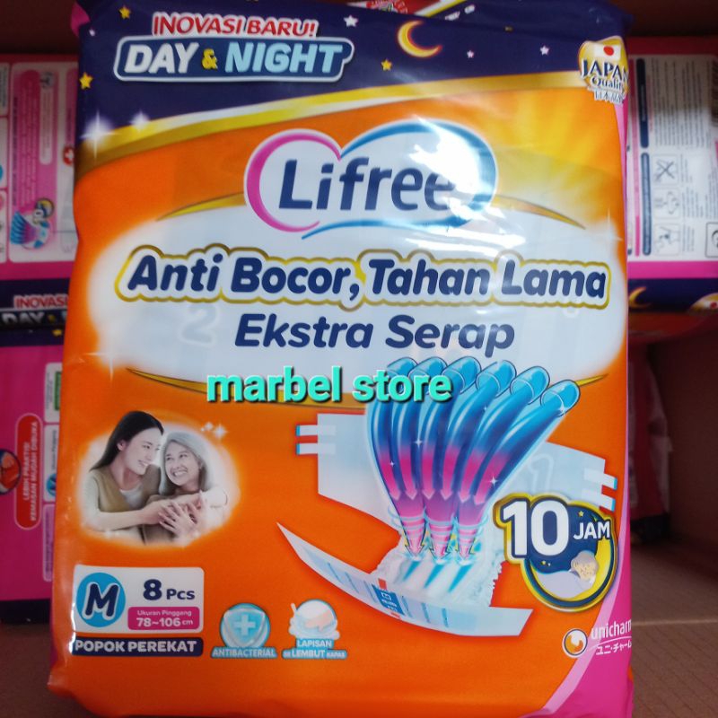 LIFREE POPOK DIAPERS DEWASA TIPE PEREKAT M9 L8 XL7