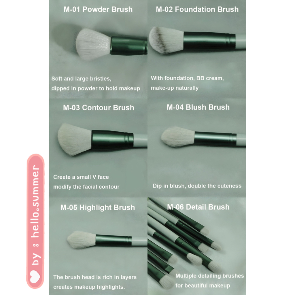 Fix Professional Kuas Makeup Brush Set 13pcs + Pouch Lengkap High Quality