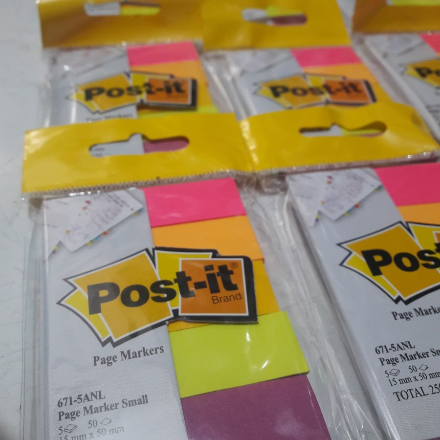 

Post it 3M 671 Warna 15 mm x 50 mm isi 250 Lembar
