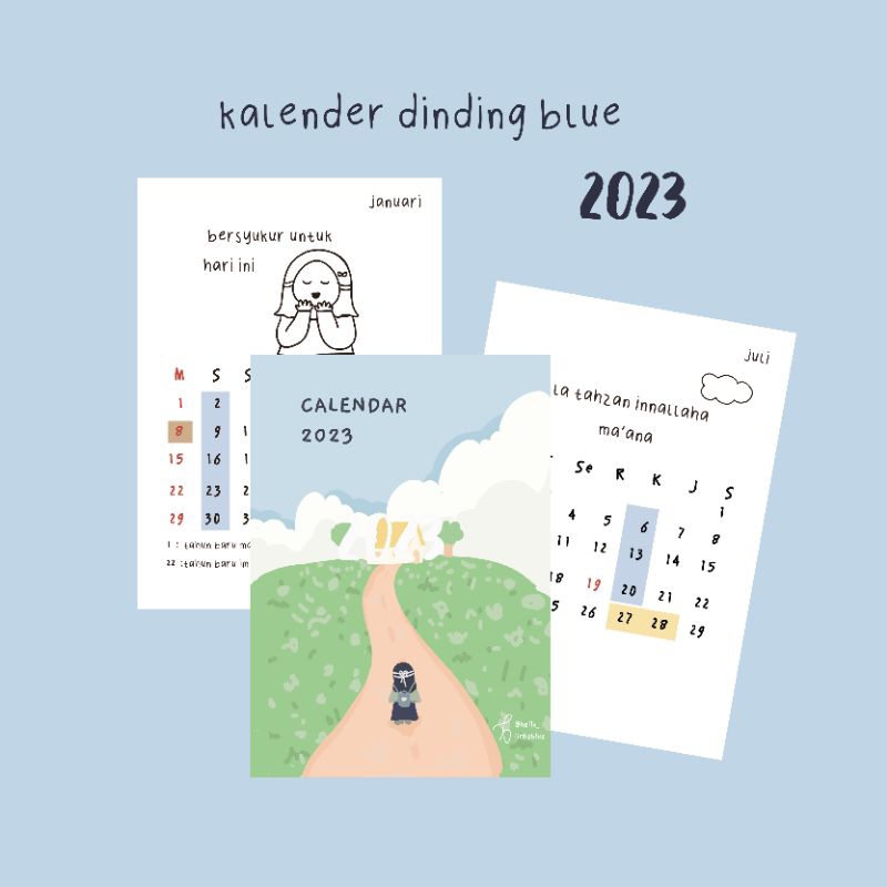 

kalender dinding 2023 / kalender tempel/mini kalender
