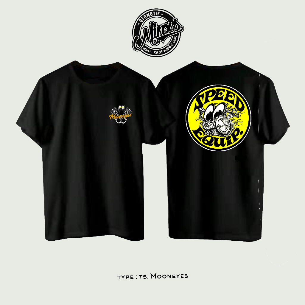 KAOS TSHIRT OTOMOTIF MOON EYES-BAJU OTOMOTIF-BAJU RACING-BAJU MOBIL-KAOS OTOMOTIF-KAOS MOBIL-KAOS RA