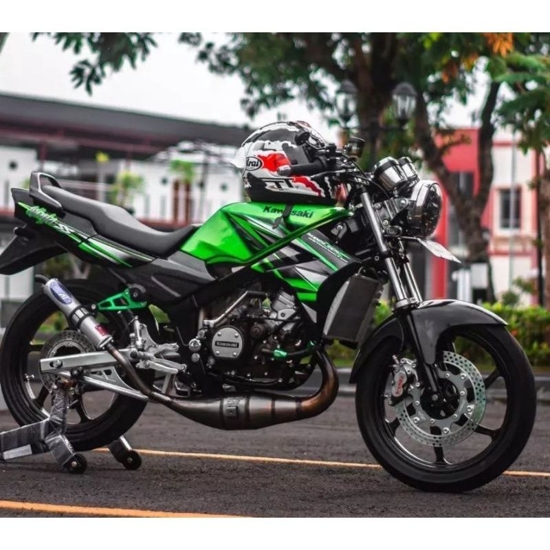 striping lis sticker standar motor Kawasaki ninja ss 2013 hijau stiker ninja ss hijau 2013