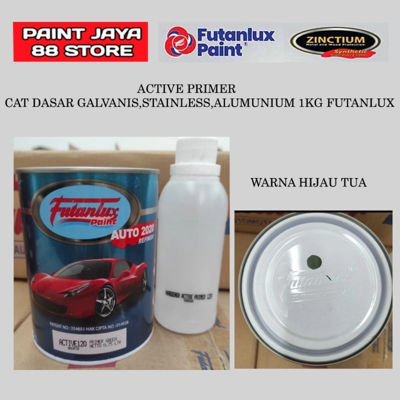 Cat Dasar Galvanis,Stainless,Alumunium,Active Primer Green 120 1kg Futanlux