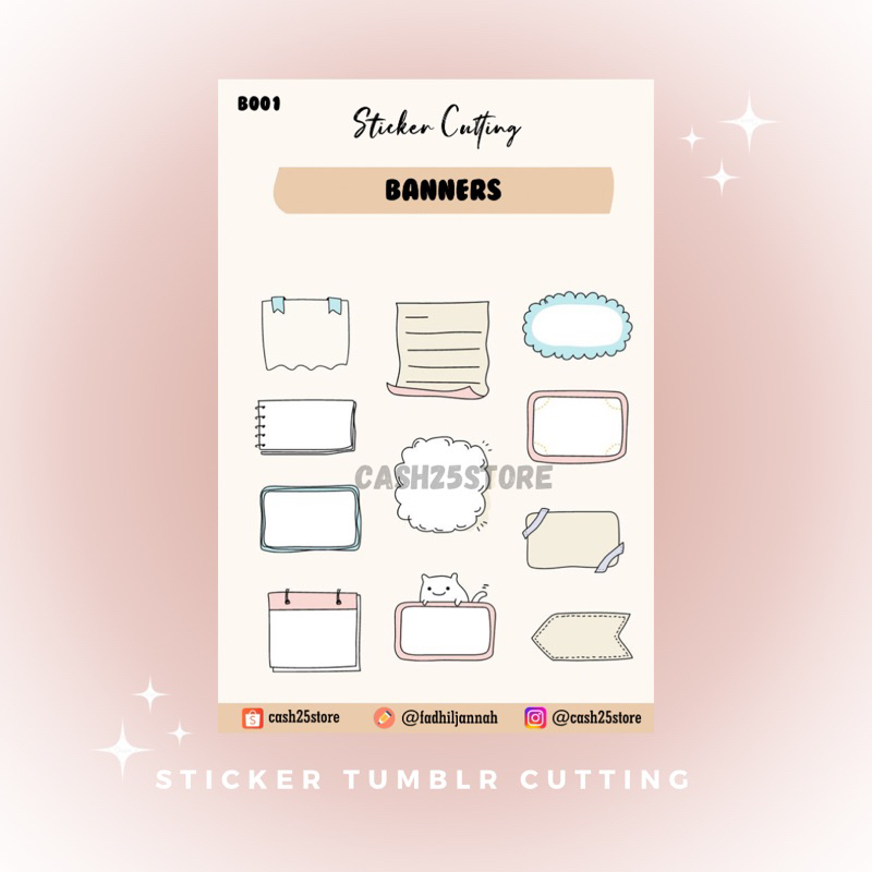 

STICKER TUMBLR CUTTING BANNERS