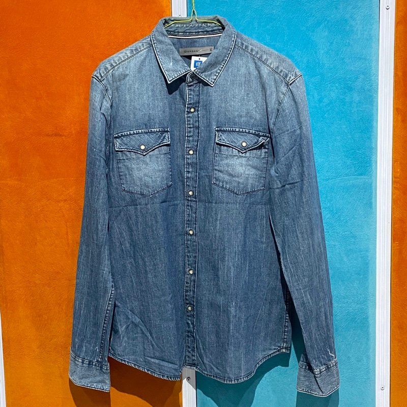Giordano - Kemeja Denim - Navy - Second / Preloved