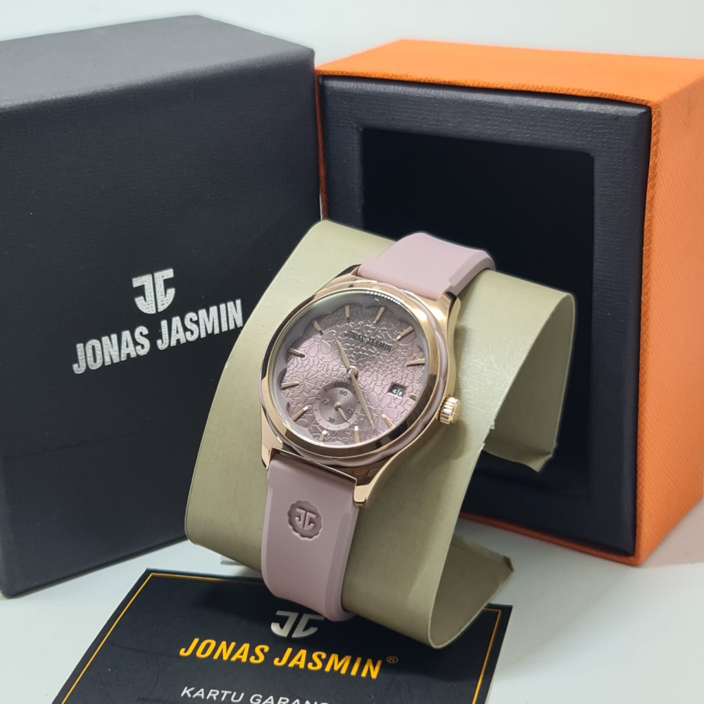 Jam Tangan Fashion Wanita Analog Jonas Jasmin 2235 Rubber Original Tahan Air