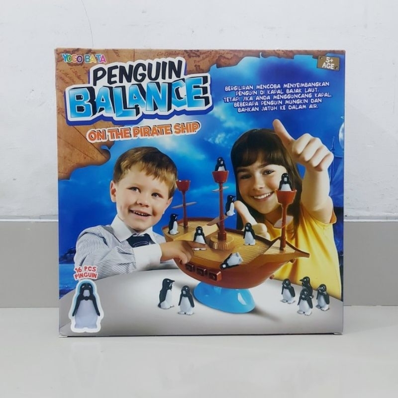 Mainan Boat Pirates Balancing - Family Game Balance Penguin Anak Edukatif