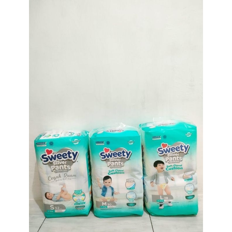 Sweety Silver Pants NBS40/S36/M28/L26/XL24/XXL22 Popok Celana & Perekat | Sweety Bronze Confort NBS4