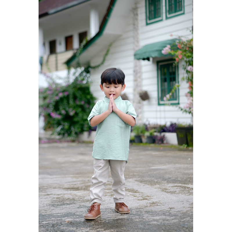 LINSKY BABY - Sachie Gamis &amp; Sakha Koko Set Baju Anak Lebaran Couple