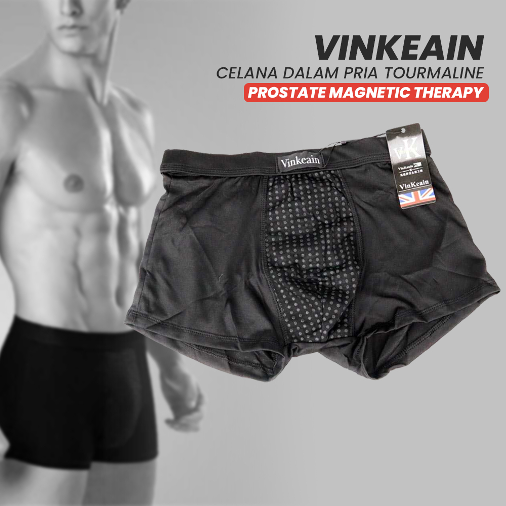 VinKeain Celana Dalam Pria Tourmaline Prostate Magnetic Therapy - A004 - Black