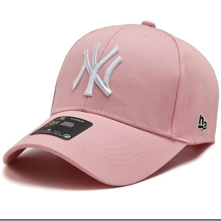 New York Yankees Topi Baseball NY Cap Casual Sport Pria Wanita-NEW york pink