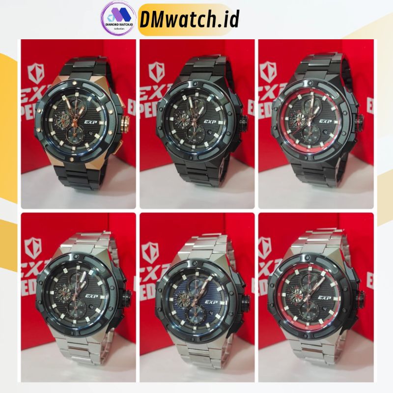 Expedition Exp 6818 MC Stainless Steel Jam Tangan Pria Sport Original