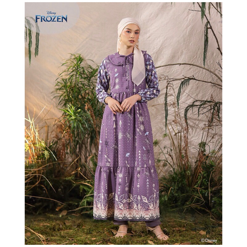 pl frozen snow queen dress geulis preloved