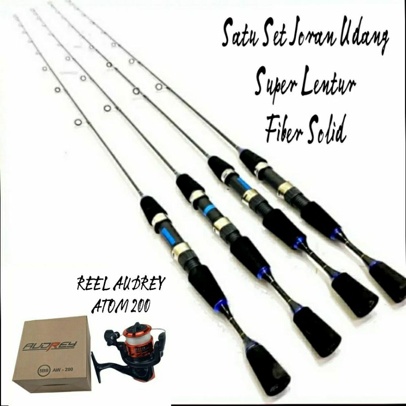 Joran Satu set Udang Fiber Solid Pj 125_135cm