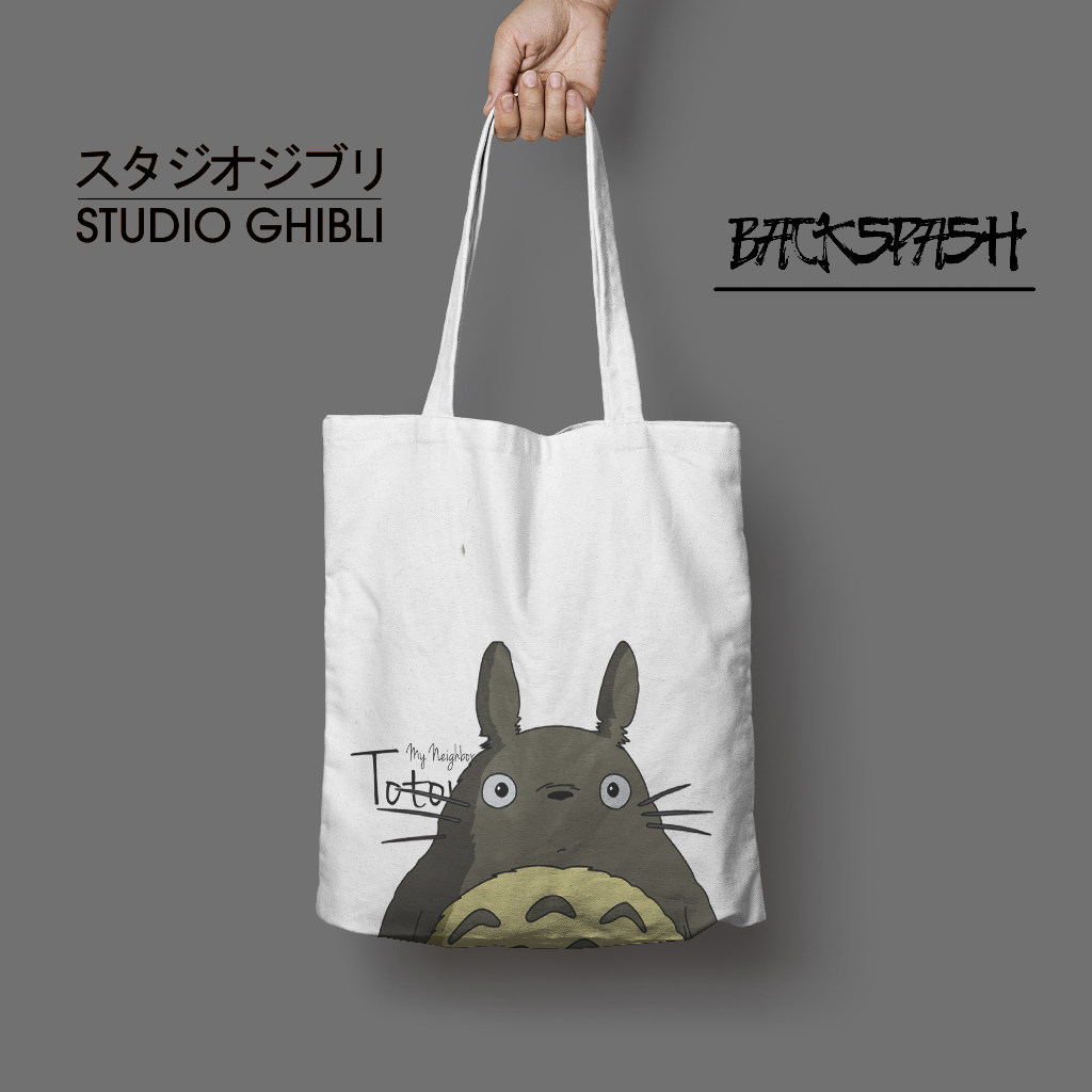 Totebag Tas Anime Studio Ghibli Lucu Spirited Away totoro kiki Pria Wanita