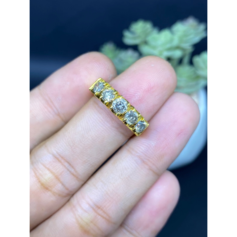 PROMO TOKO BARU CINCIN LISTRING LETRING EMAS 10K BERLIAN 1.00crt/5pcs AFj05