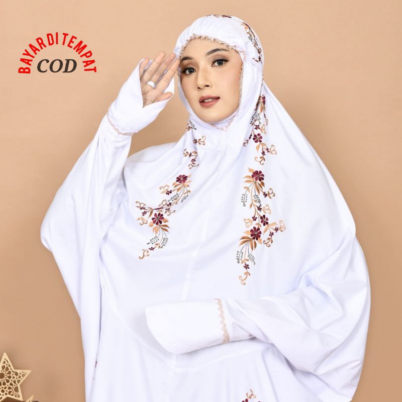 NEW MODEL Termurah dan berkualitas mukena bordir asli terusan