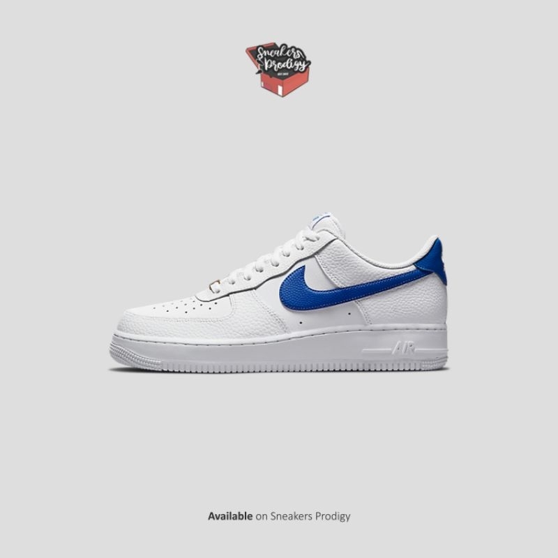 Nike Air Force 1 '07 White Royal Blue Original Resmi Nike Indonesia