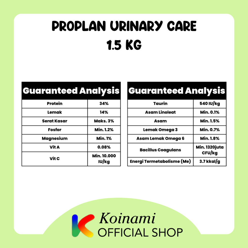 PROPLAN URINARY CARE 1,5 KG / MAKANAN KUCING / CAT FOOD