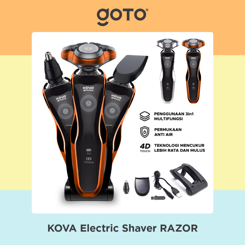 Kova Razor Electric Shaver Alat Cukur Jenggot Elektrik Pencukur Kumis