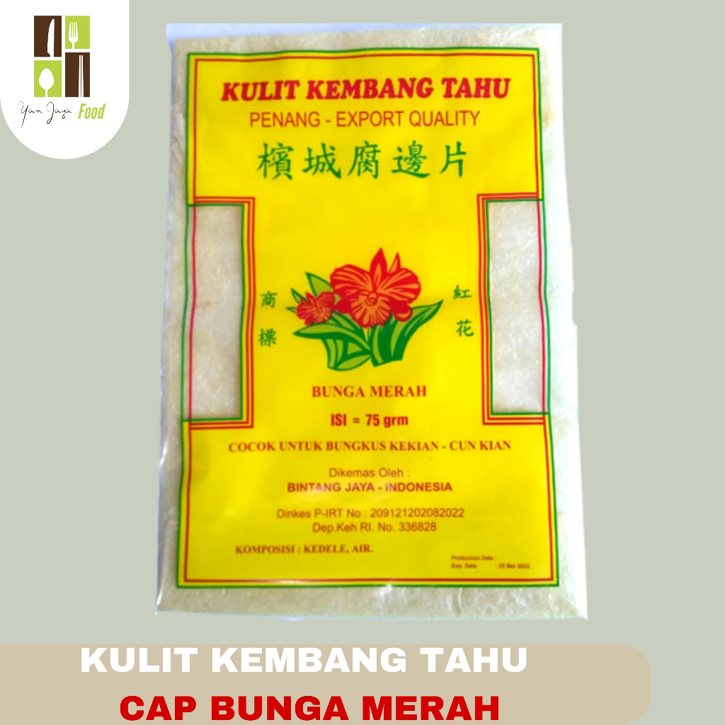 

Kulit Kembang Tahu Cap Bunga Merah / Export Quality / Kulit Tahu Kering