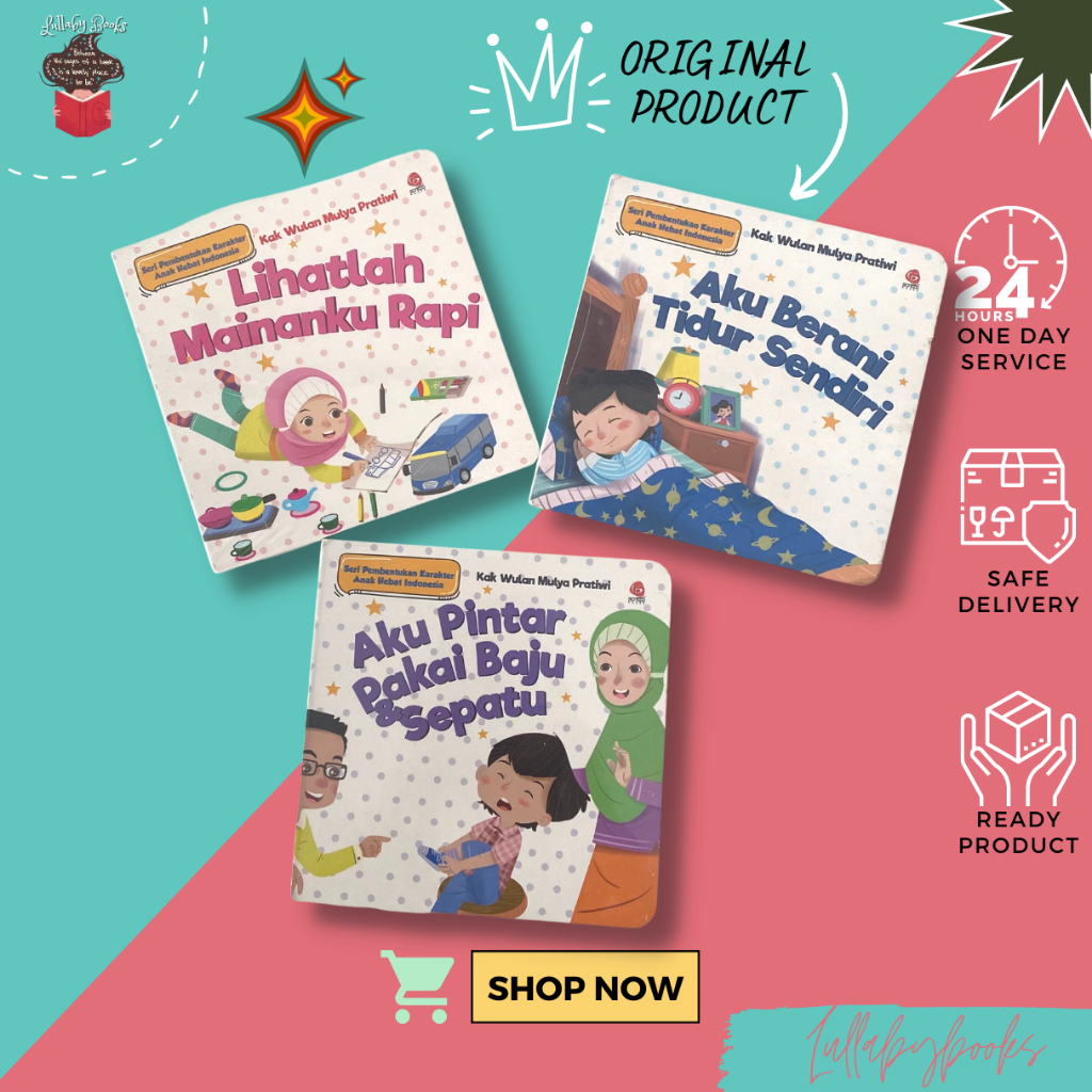 Buku Boarbook Terbaru : Aku Pintar Pakai Baju & Sepatu, Lihatlah Mainanku Rapi, Aku Berani Tidur Sen