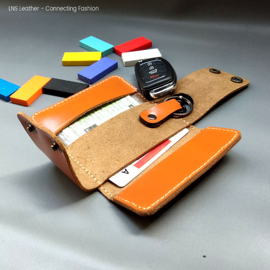 Dompet Stnk Mobil Kulit Asli Gantungan Kunci TAN NOZE - WSGK124