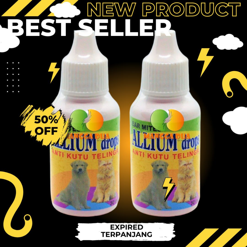 EAR MITES ALLIUM DROP 30ML CAIRAN TETES TELINGA ANJING BUKAN VET OTIC ORIGINAL KUTU GUDIK KUDIX GATA