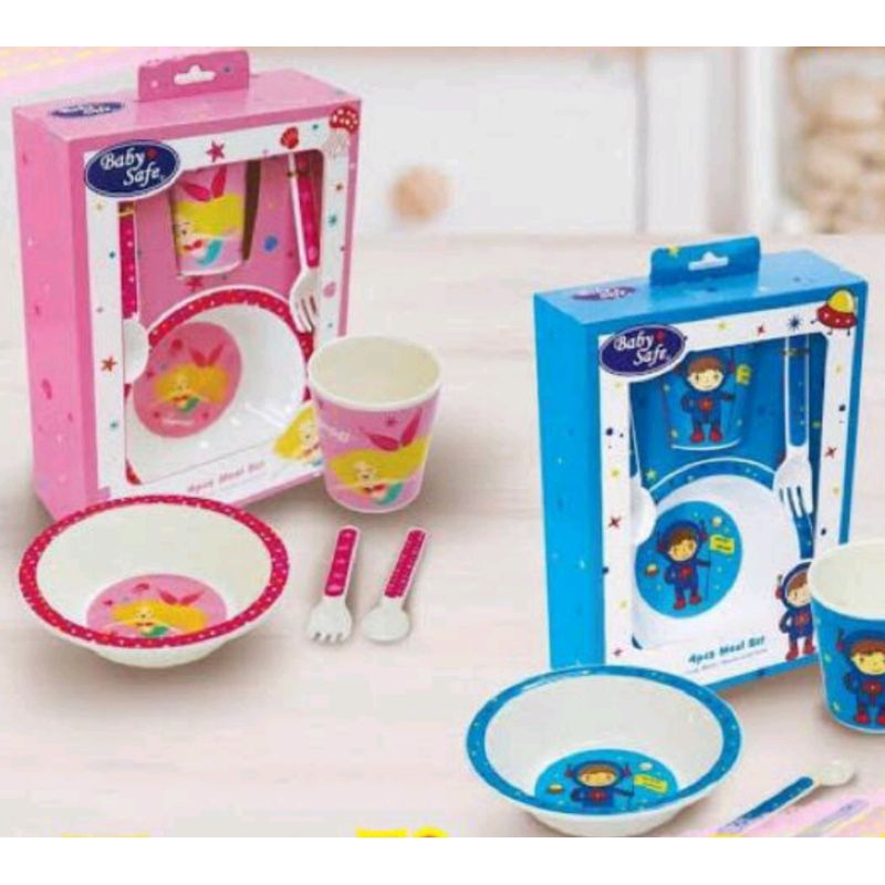 baby safe  meal set, peralatan makan  gift set gift box