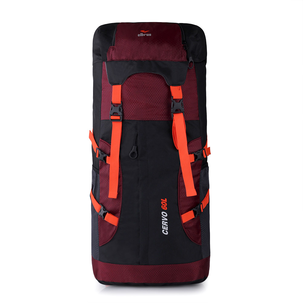 Justrue Cervo Tas Gunung 60 Liter Ransel Camping Hiking 60L Marun