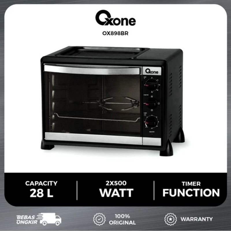 [ Oxone ] Oven Listrik 4 in 1 Oxone OX 858 / 858 BR Api atas Bawah - Panggangan / BBQ [ 18L ] FREE GIFT!!