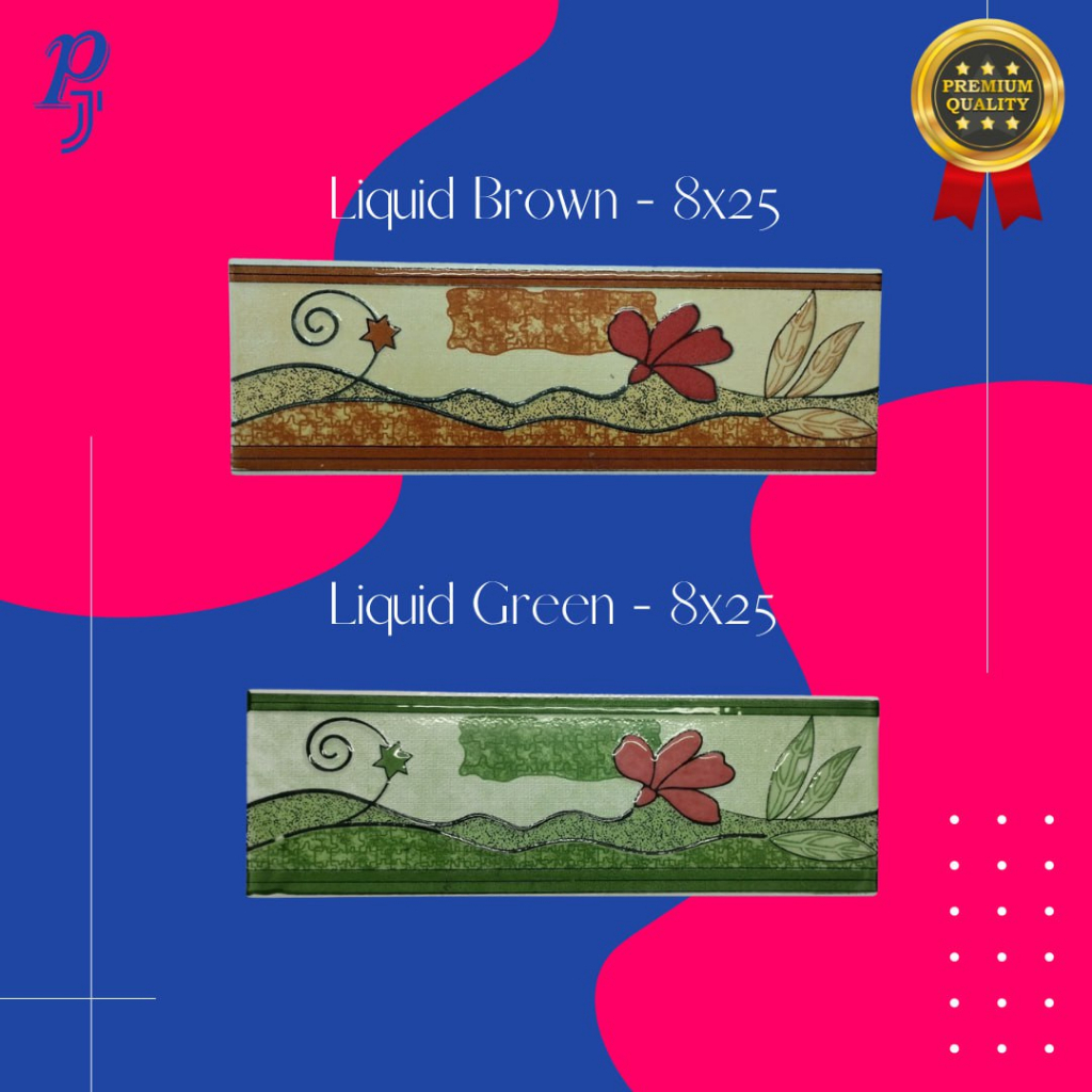 Lis Keramik Dinding Dapur/Kamar Mandi/ Teras Rumah 8x25cm