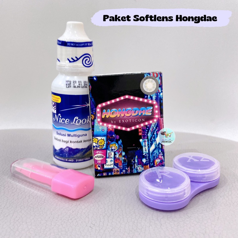 Paket Hemat Softlens Hondae + Cairan 60ml + Jepit / Aplikator + Lenscase