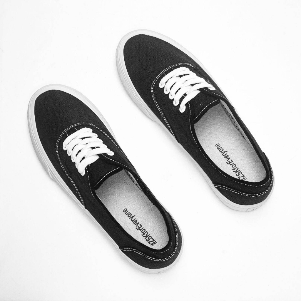 Zasaka - Sepatu Hitam Sneakers Casual Pria Wanita Original