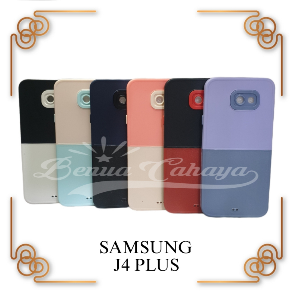 CASE TWO TONE SAMSUNG J4+ / J4 PLUS/ J6+ / J6 PLUS - CANDY COLOUR 2 WARNA SOFTCASE -CASE 2 COLOUR-