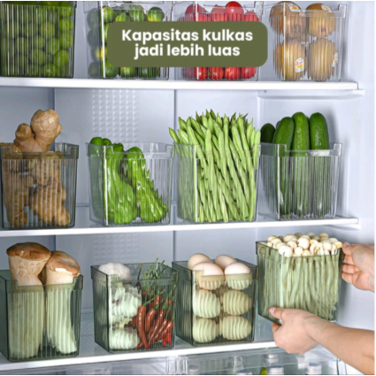 Kotak Penyimpanan Makanan  Bumbu Sayur Buah Kulkas Serbaguna