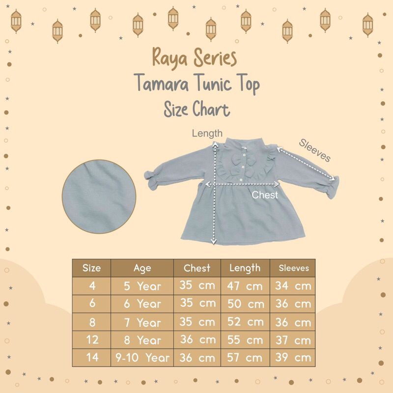 Tamara Tunik Top - Tunik Baju Muslim Anak