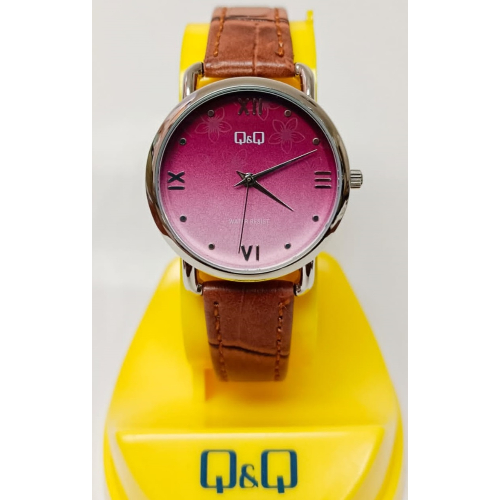 SALE Jam Tangan Wanita Classic  Kulit Leather Original Q&amp;Q QnQ QQ QC31 QC31J Series