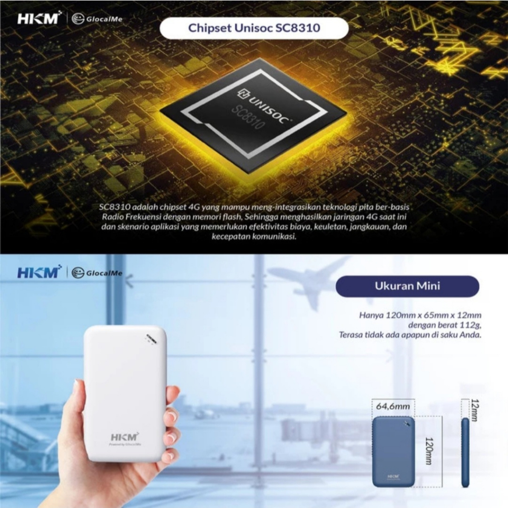 HKM G009 MODEM MiFi 4G Worldwide Portable WiFi Garansi Resmi