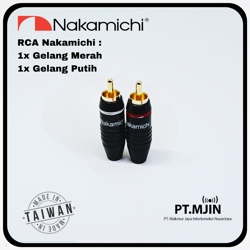 Konektor RCA male Nakamichi body hitam high quality