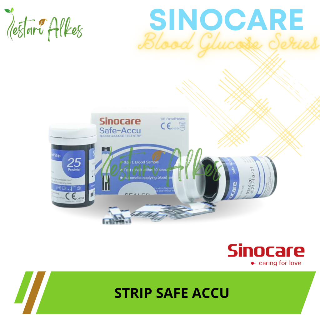 Sinocare Safe-Accu Strip Uji Gula Darah (50 Strip)