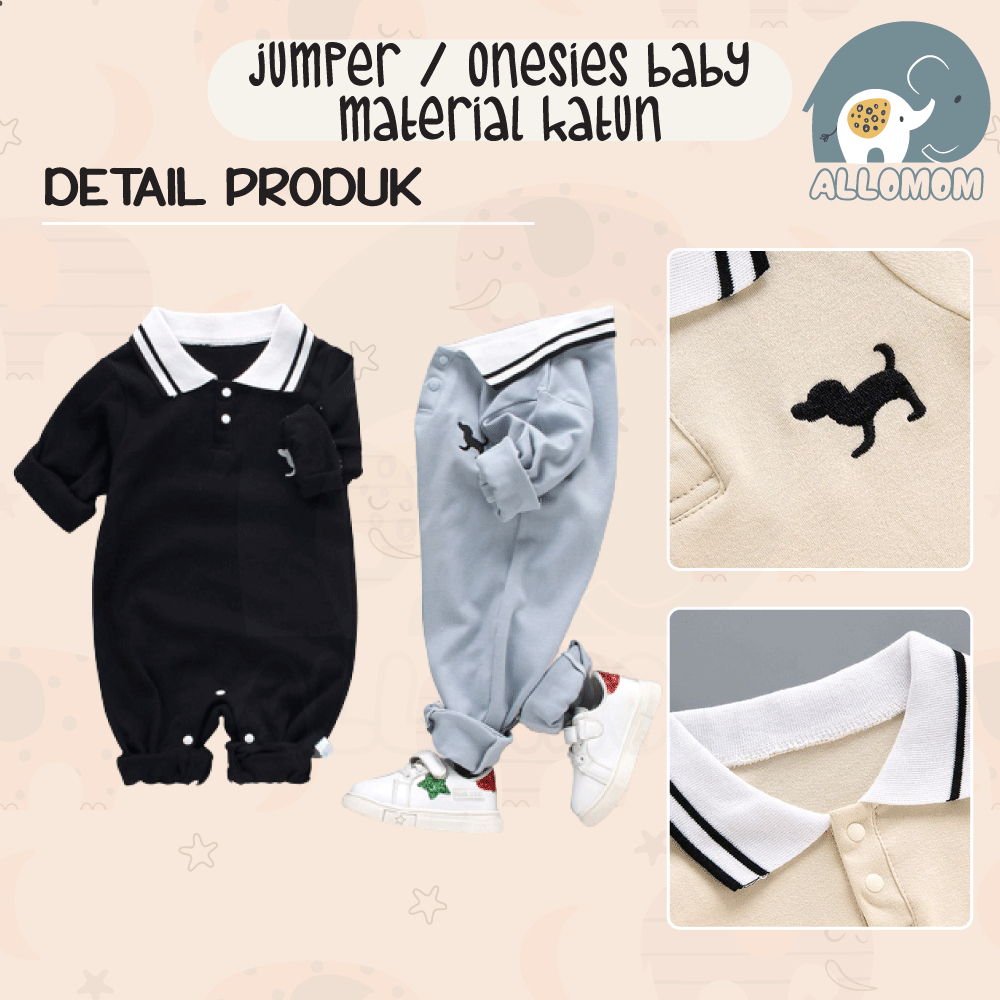 Bodysuit Bayi / Onesies Baby / Baju Anak Cewek Cowok Katun Jumper Romper Bayi